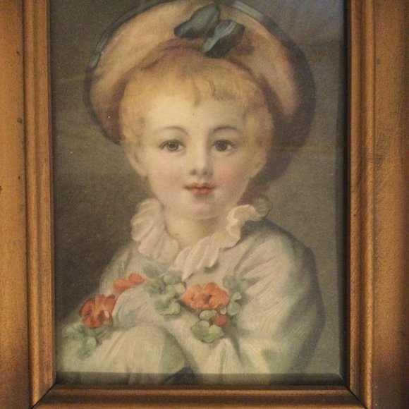 Vintage frame and print French artist Jean Honore Fragonard A Boy as Pierrot s - Picture 3 of 4